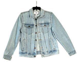 Vintage Fashion Nova Mens Denim Jacket‎ Size Medium Lightwash